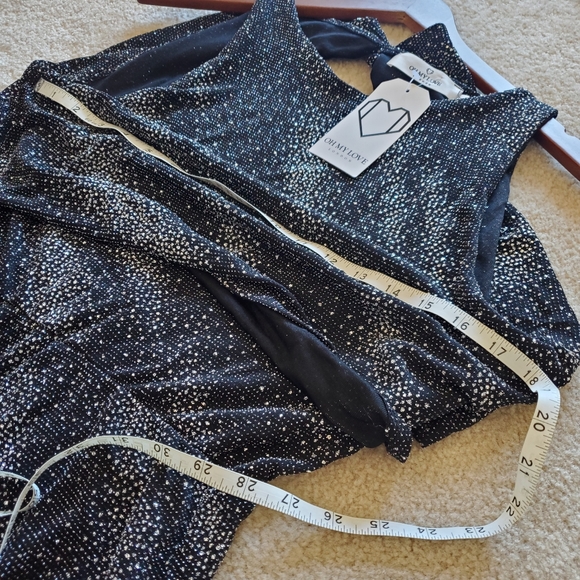 NWT🔥Stunning Sparkling Backless Black Event Dress - Picture 6 of 7